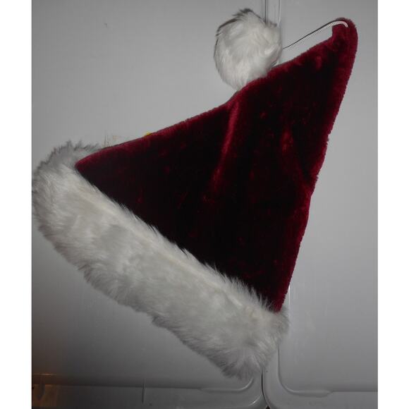 PomPom on 4.5" String Red/Maroon Christmas Santa Hat total 24″ Tall - Picture 2 of 2